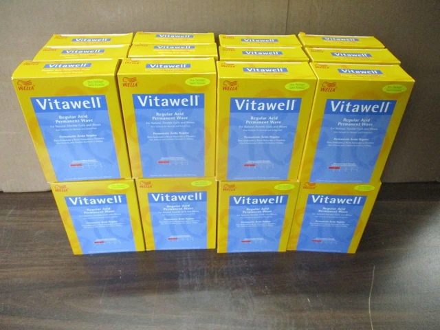 Estuche de 24 VITAWELL Ácido Regular Onda Permanente Perm Nuevo de lote antiguo
