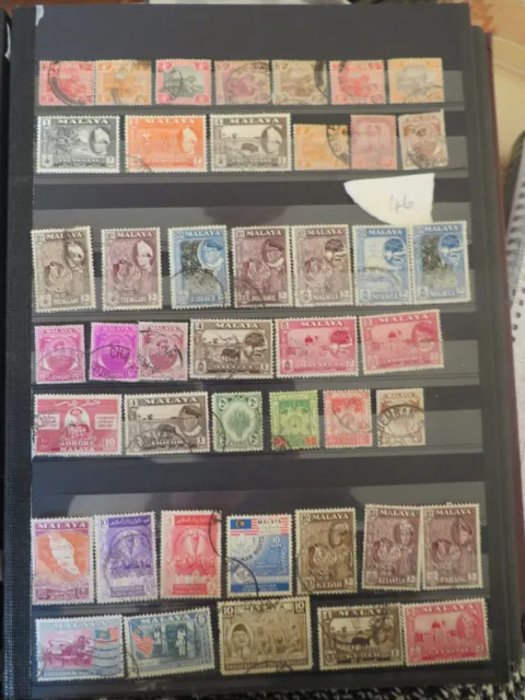 Malaysia Malaya Stamps Lot 46 X 104 Used Stamps