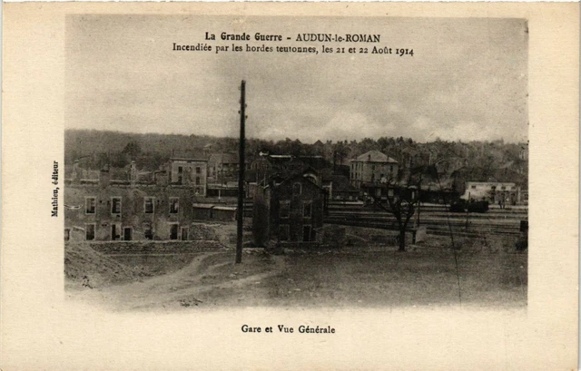 CPA AK Military AUDUN-le-ROMAN - Station and General View (361839)