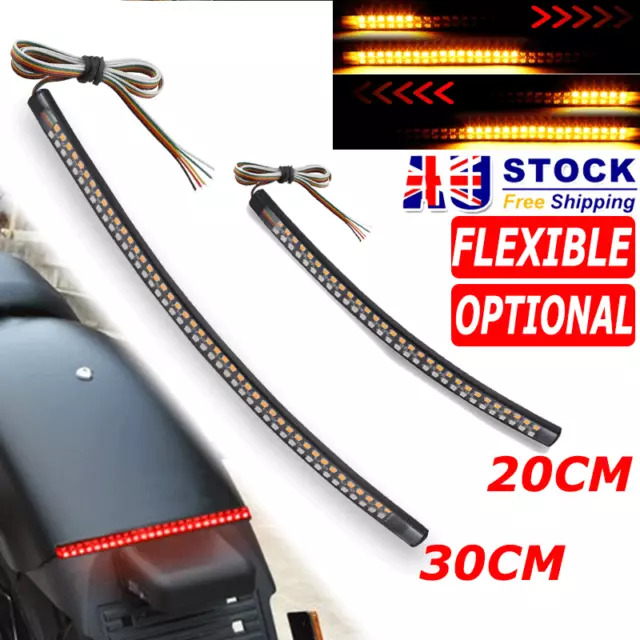 Flexible LED Motorcycle Light Strip Rear Tail Brake Stop Flowing Turn Signal AU
