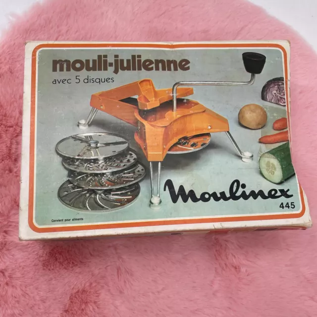 Moulinex 445 Mouli-Julienne 5 Disc Slicer Shredder Grater France Vintage 70s