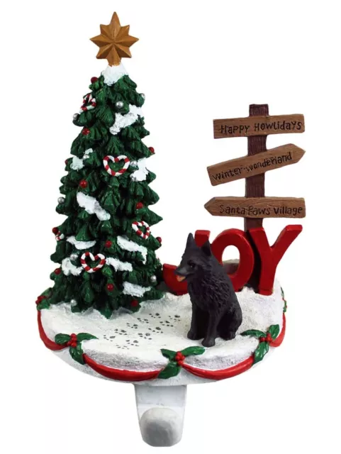 Schipperke Stocking Holder Hanger