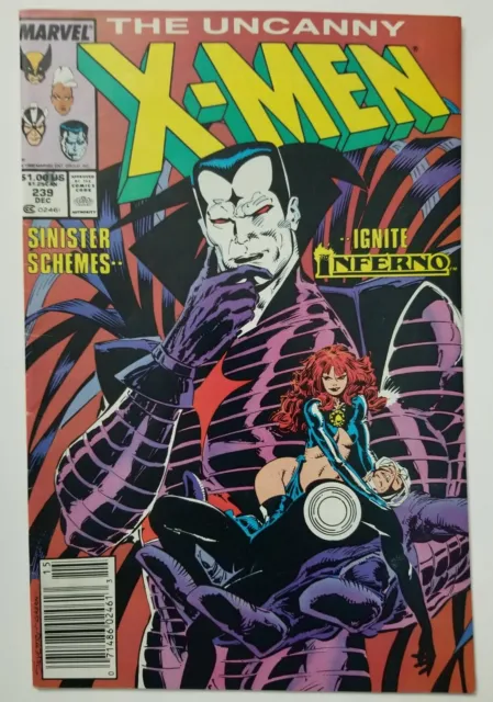 Uncanny X-Men #239 (Marvel Comics, 1988) Inferno, 2nd Mr Sinister, Mark Jewelers