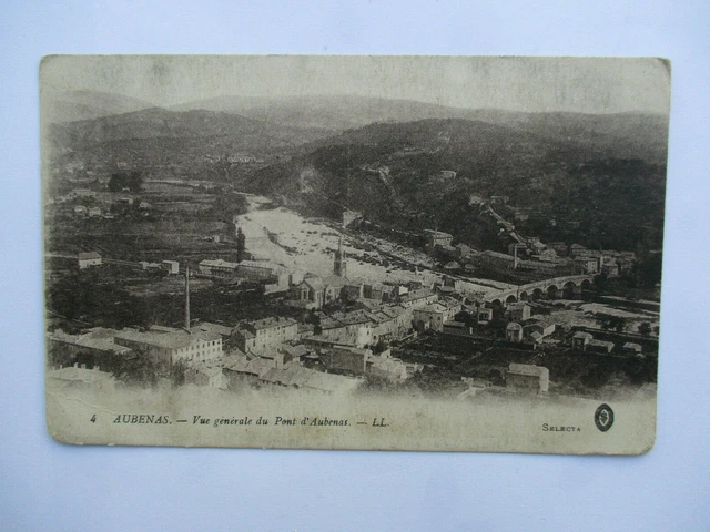 Carte Postale Ancienne Aubenas - Ardèche (07) - Vue Générale - Bon état