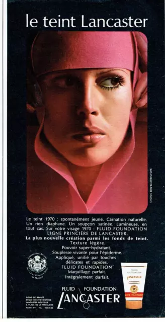 1971 Advertising 0623 Makeup Face Beauty Lancaster Foundation