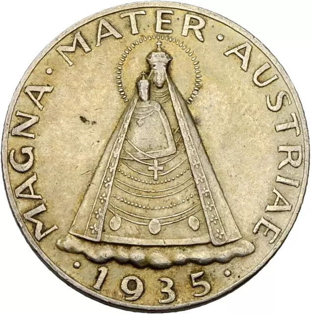 PRAGER: Österreich, 5 Schilling 1935, Magna Mater [1150] #k