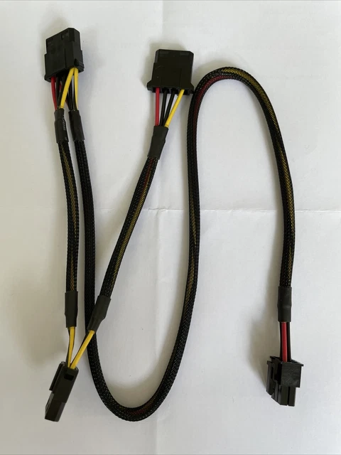 6Pin To 3x 4Pin Molex Modular Power Supply Cable