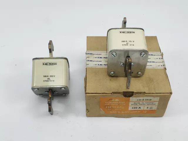 Lk / Bussmann 170E7018 Fusible 100A 500V Hl Environ 110mm 2Pcs