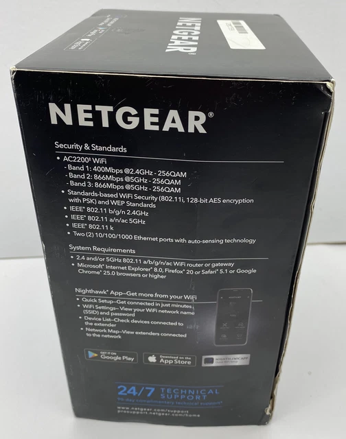 Netgear Nighthawk X6 AC2200 Estensore rete WIFI tri-band EX7700-100UK in scatola 4