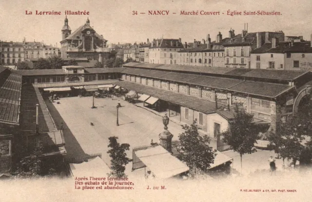 CPA 54 - NANCY (M. and Moselle) - 34. Covered Market - San Sebastian Church