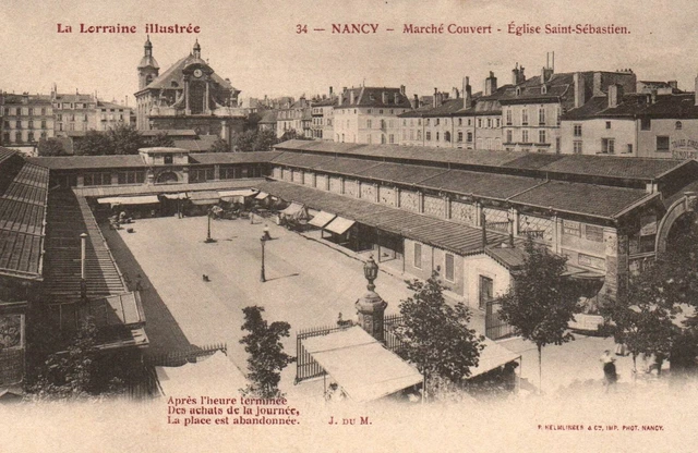Carte Postale Ancienne Nancy 54 - Place Du Marché En Noir Et Blanc