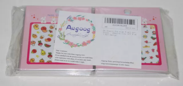 Nuevo conjunto de 20 hojas de pegatinas para uñas multicolores con temática de primavera y verano