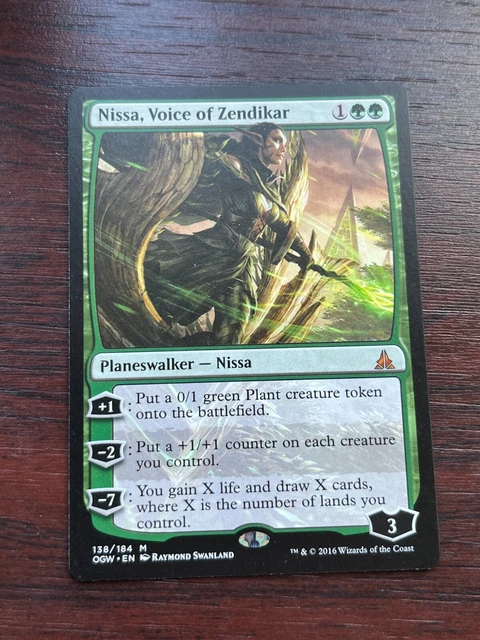 Nissa Voice of Zendikar 1x FOIL OGW MTG Oath of the Gatewatch Mythic MINT green Nissa Voice of Zendikar 1x FOIL OGW MTG Oath of the Gatewatch Mythic MINT green