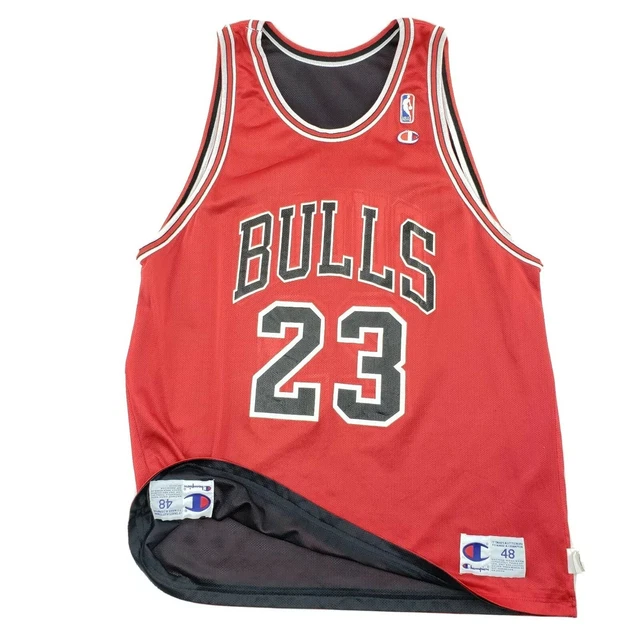 VINTAGE REVERSIBLE CHAMPION Michael Jordan Chicago Bulls Jersey 48 XL