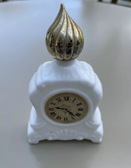 Collectable AVON BOTTLE : Eau de Cologne Gold Top Clock 45ml.