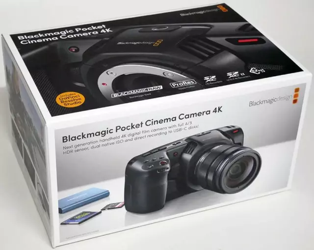 Blackmagic Design Pocket Cinema Camera 4K Black Magic Bmpcc4K 12-Bit Braw