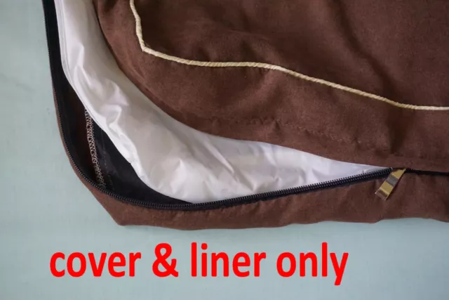 Durable Suede zipper cover + waterproof liner for dog bed pet bed for 8 sizes