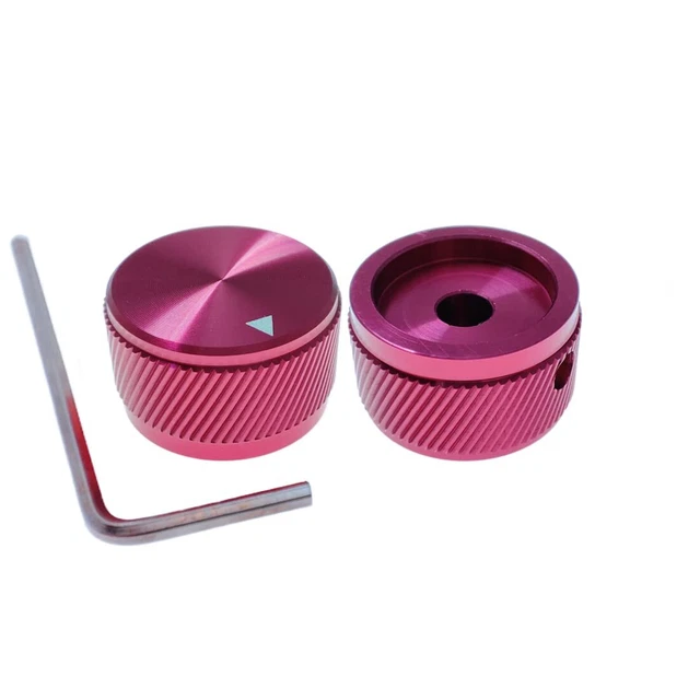 2 Pack Aluminum Rotary Control Potentiometer Knob - for 0.23'' Shaft, Guitar