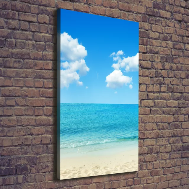 Leinwand-Bild Kunstdruck Hochformat 70x140 Bilder Tropischer Strand