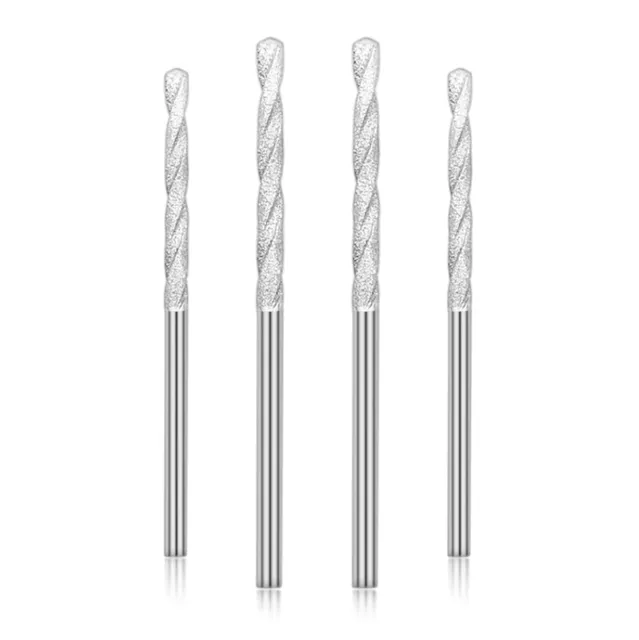 Diamond Coated Tipped Twist Drill Bit for Glass Jewelry Stone Ceramics 0.8-2.5mm 3