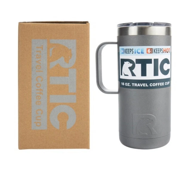 RTIC 16oz Coffee Cup New Style Tumbler w/ New 2019 Twist on Splash Prood Lid