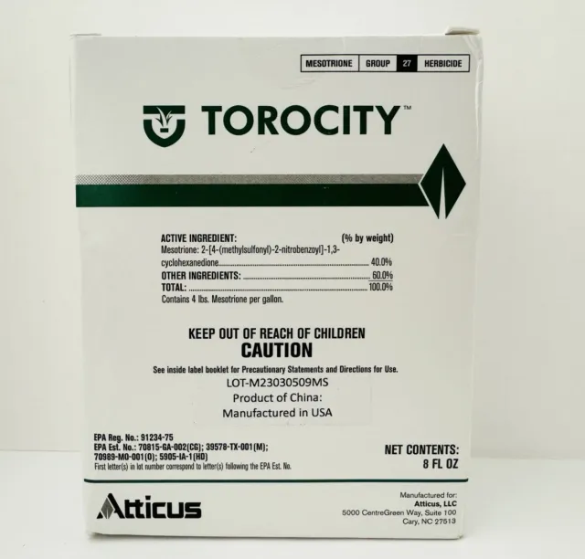 Torocity Turf Herbicide - Mesotrione Concentrate 8 Fl oz ⭐️FREE SHIPPING⭐️