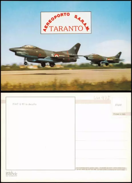 Cartoline Taranto Apulien AEREOPORTO Kampfflugzeuge Militär Avion 1985