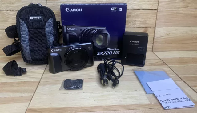 Canon PowerShot SX720 HS Black Digital Camera 20.3MP In Box Japan [Near Mint] 📸