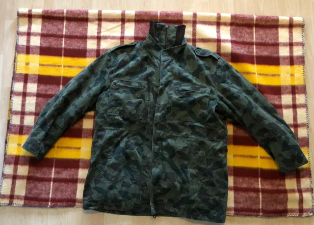 Bulgarian Armed Forces Quilted Liner Winter Jacket Splinter Pattern Camo L/XL