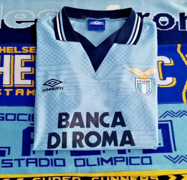 maglia shirt Lazio Umbro 1995 96 97 Nesta Boksic ultras Irriducibili curva nord