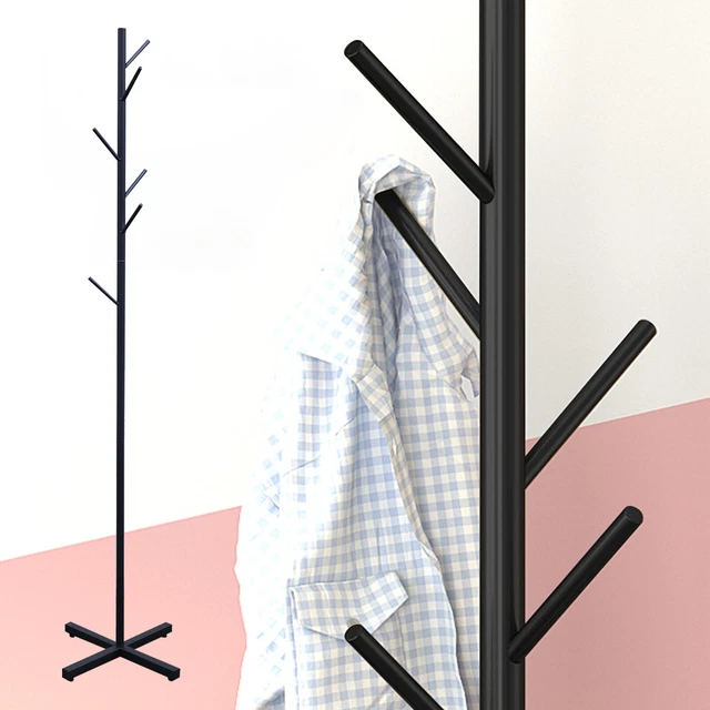 7 Hooks Coat Rack Hat Stand Tree Clothes Hanger Umbrella Metal Organizer Holder