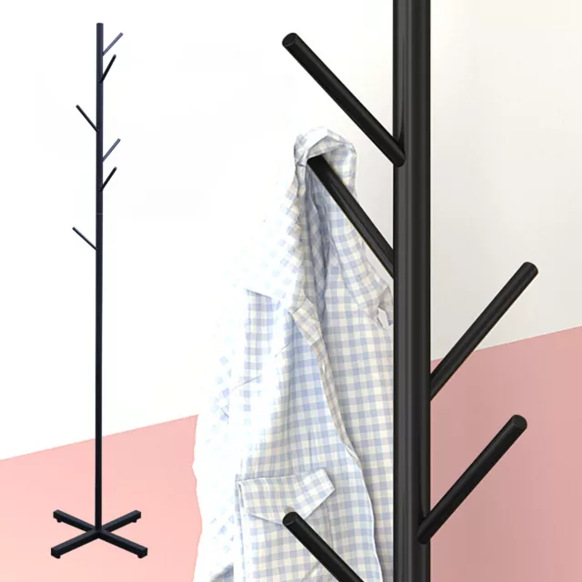 Floor Standing Modern Metal Coat Rack 7 Hooks Hall Coat Tree Hat Umbrella Hanger