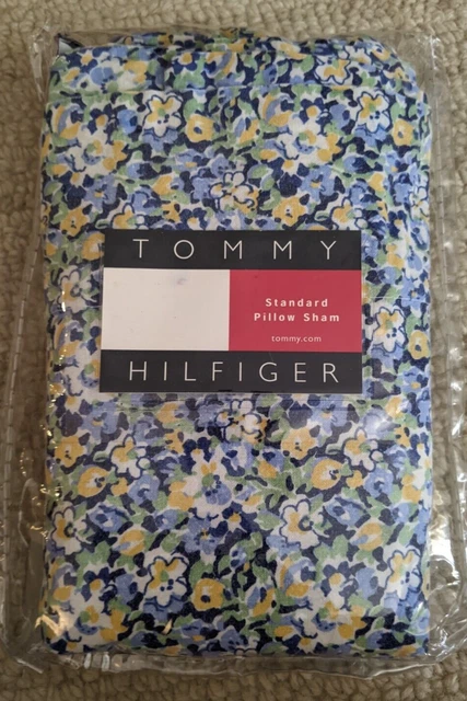 TOMMY HILFIGER Blue Yellow Floral ELIZABETH ANNE  Standard PILLOW SHAM