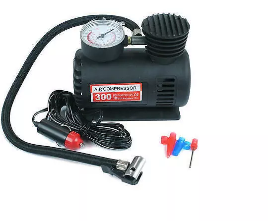 300Psi 12V Compact Air Compressor Pump Bike Car Van Tyre Inflator Bicycle Ball