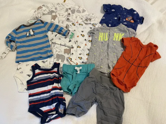 10 Pc Baby Boy Newborn Clothes Newborn Clothing Lot Assorted