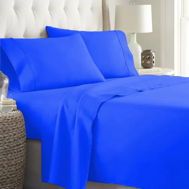 Egyptian Cotton 1000 TC Pretty Bedding Item Egyptian Blue Solid Select Item&Size