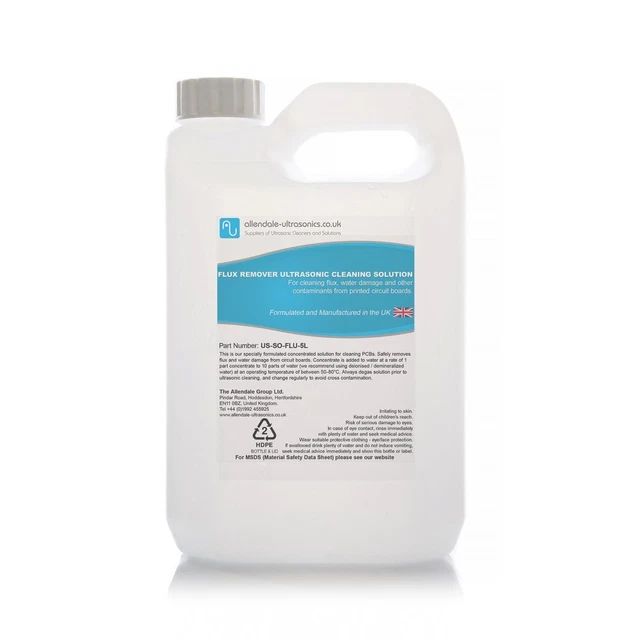 Ultrasonic PCB Flux Removing Cleaner Fluid 5L Cleaning Solution Rework