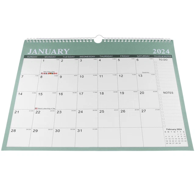 WALL CALENDAR ENGLISH Calendar Desktop 20242025 Calendar Decorative