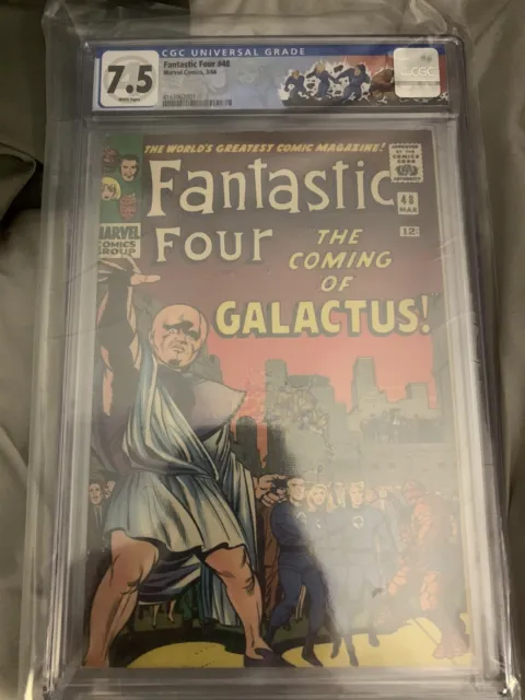 FANTASTIC FOUR #48  CGC 7.5- VF  White Pages! Custom Label