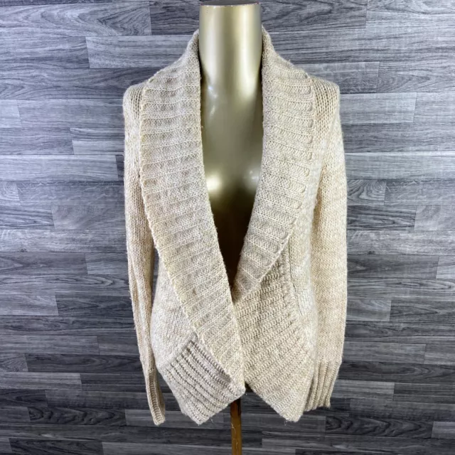 EXPRESS Open Style  Khaki/Tan Wool Cashmere Cardigan Sweater Women's Size XS