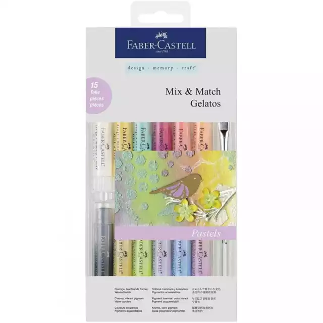 Faber Castell Gelatos Mix & Match 15 Pieces Water-soluble Crayons - Pastels