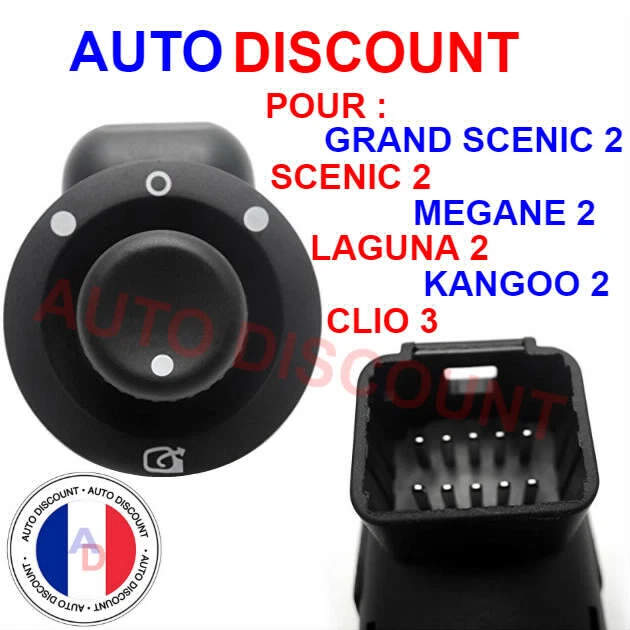 Bouton interrupteur de reglage retroviseur Renault Megane 2 Scenic 2 Laguna 2 ra