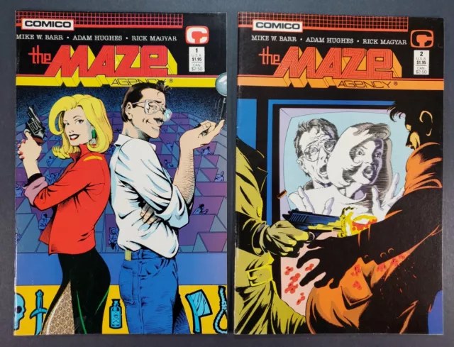 The Maze Agency #1 & 2 Adam Hughes Comico Comics 1988