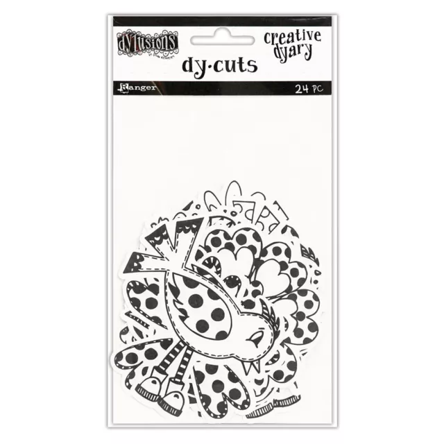 Ranger Ink - Dylusions Creative Dyary - Die Cut Cardstock Pieces - 3