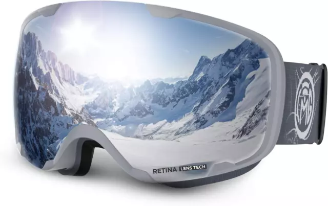 LEMEGO Maschera Sci, Occhiali Da Sci Uomo Donna, Maschera Da Sci E Snowboard OTG