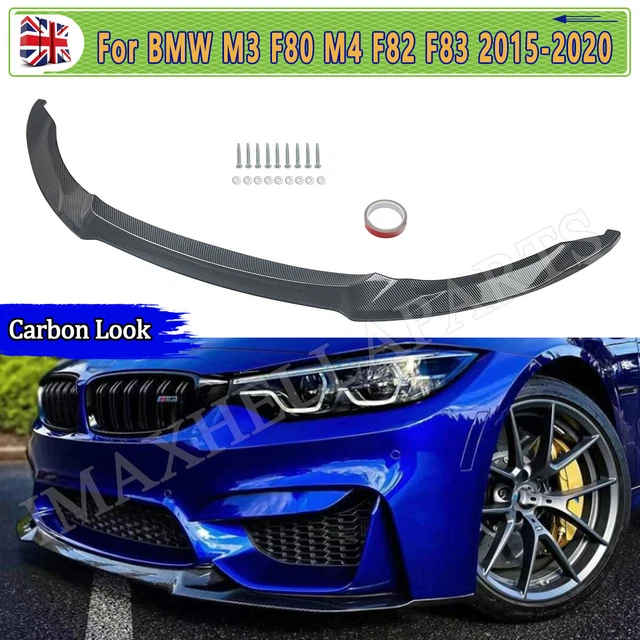 Front Bumper Lip Splitter Spoiler Carbon Look For BMW M3 M4 F80 F82 F83 CS Style