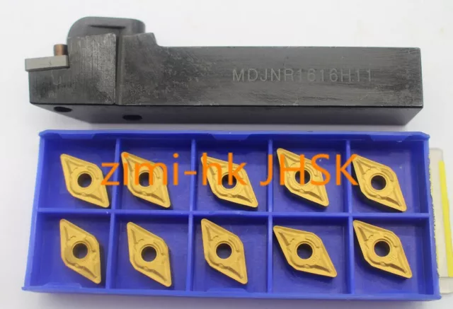 MDJNR1616H11 External Turning Boring Bar Holder + 10pcs DNMG110404-PM Insert