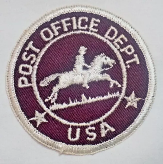 Vintage 1960s 70s USA Post Office Dept Patch Pony Express Man Running Horse