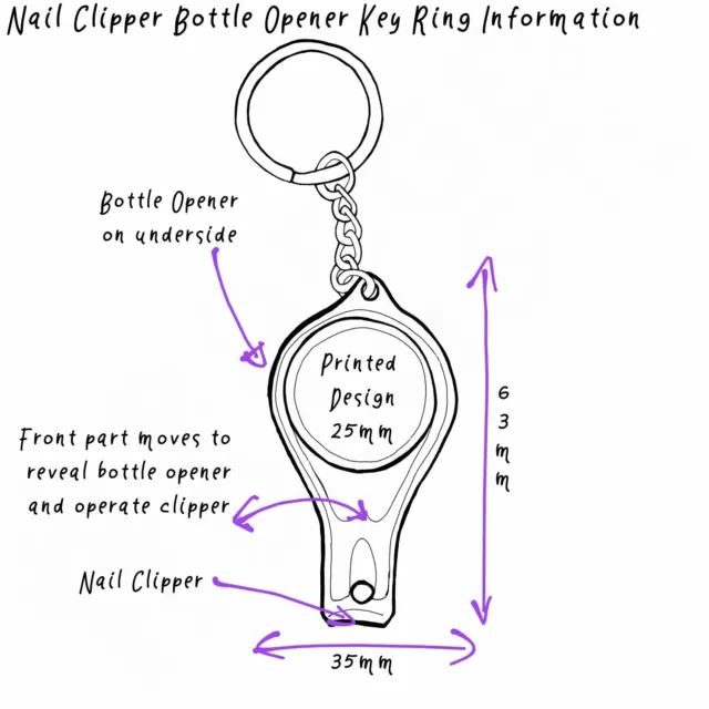 I Love Heart Monkeys - Nail Clipper Bottle Opener Metal Key Ring New 2