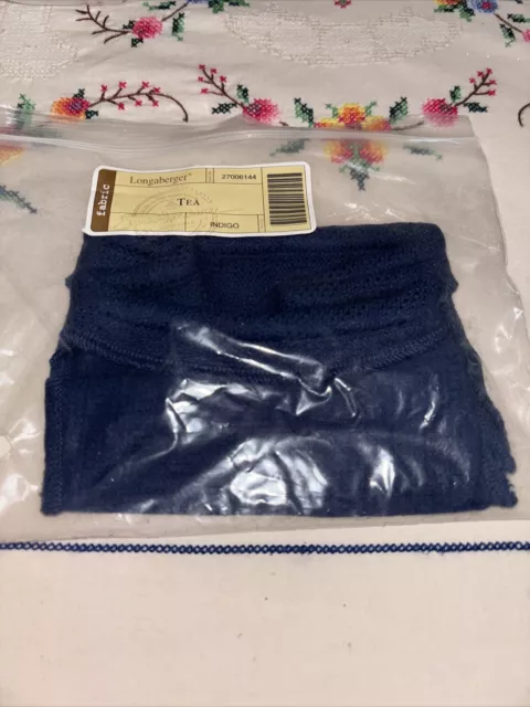 Longaberger Tea Basket Liner - Indigo Blue Fabric